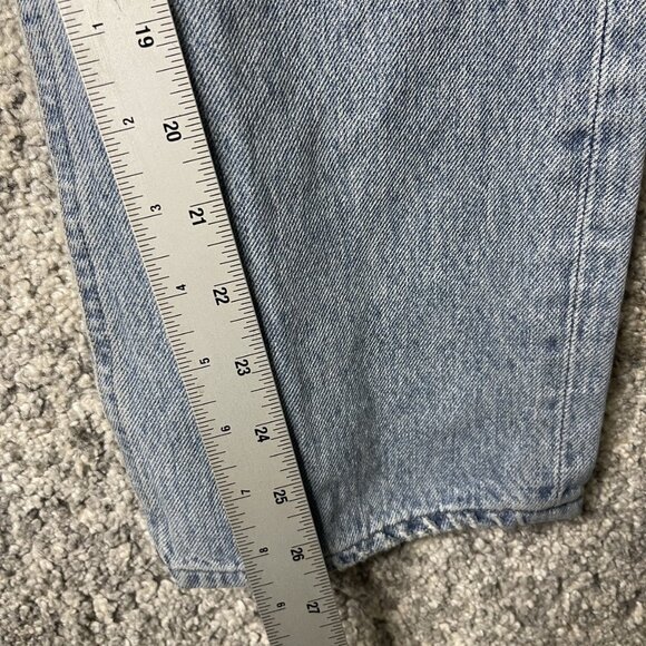 Agolde Jeans Womens 29 Blue High Rise Straight Leg Distressed Denim Made USA - Picture 3 of 9